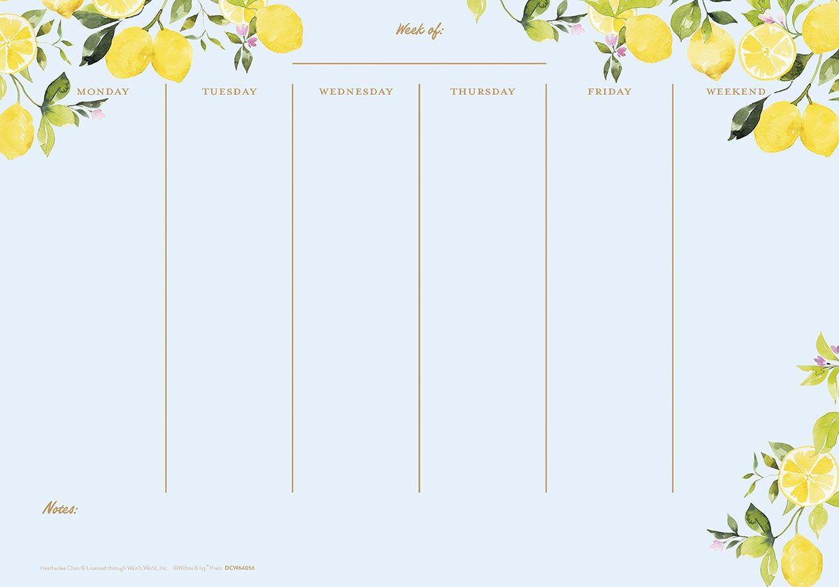 Lemons On Tree W/ Blue Background