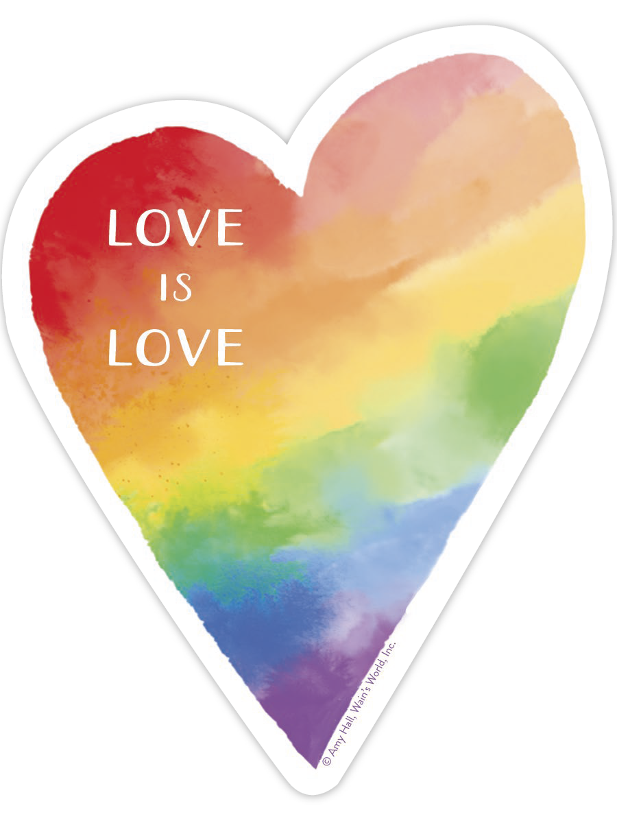 Heart Filled With Rainbow Colors Sticker
