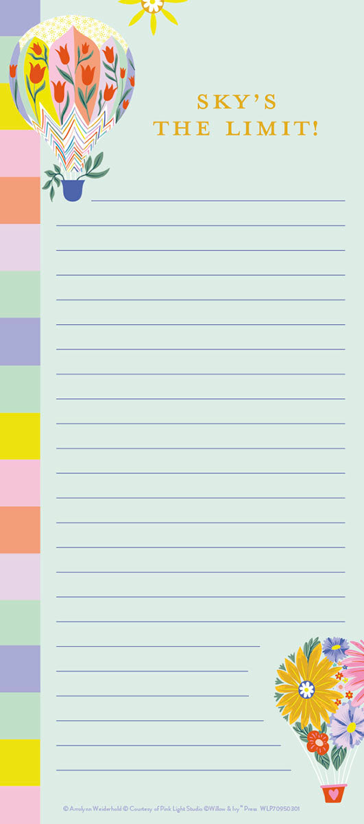 Sky's The Limit List Pad