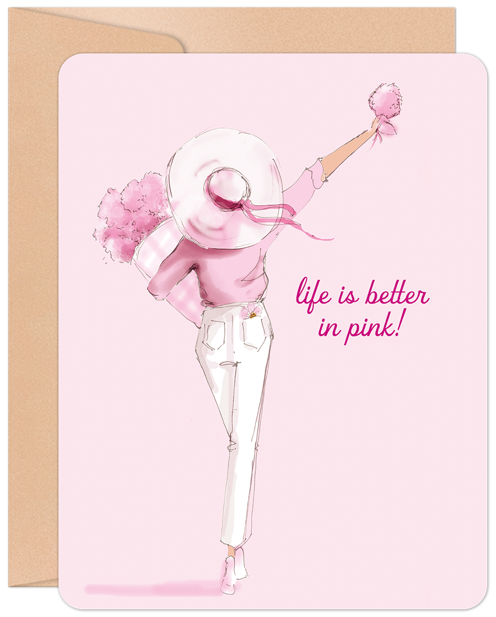 Better In Pink Friendship Card