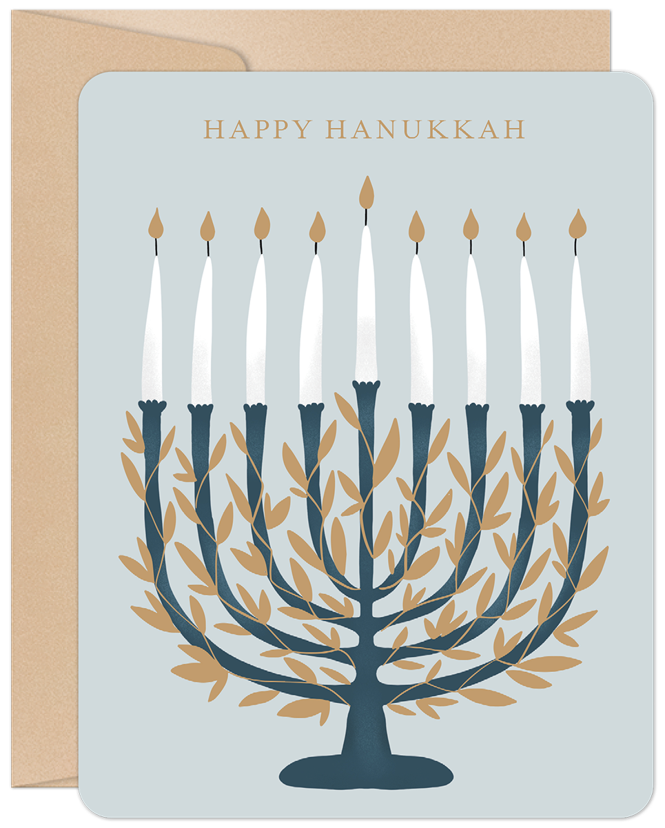 Peace, Love & Light Hanukkah Card