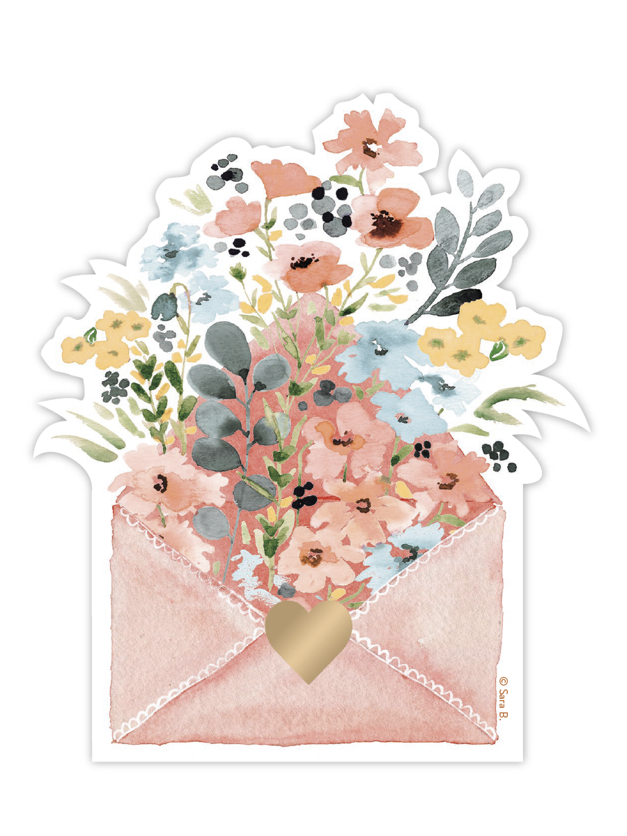 Wildflowers From Blush Envelope Sticker