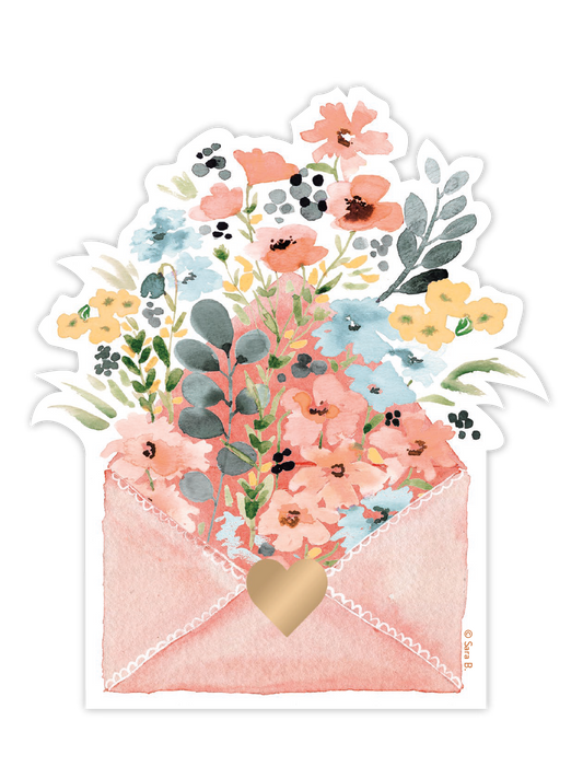 Wildflowers From Blush Envelope Sticker