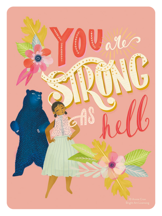 Bear With Woman With Hands On Hips Sticker