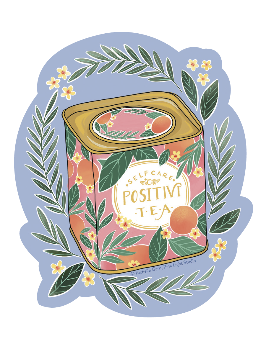 Box Of 'Positivitea' Sticker