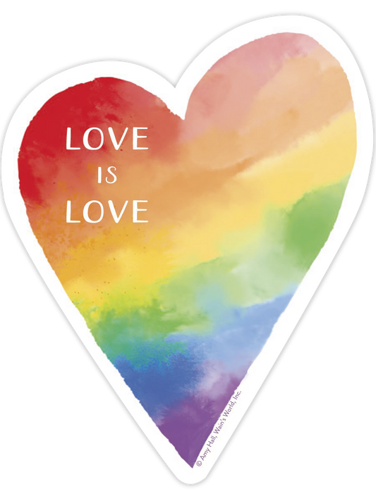 Heart Filled With Rainbow Colors Sticker