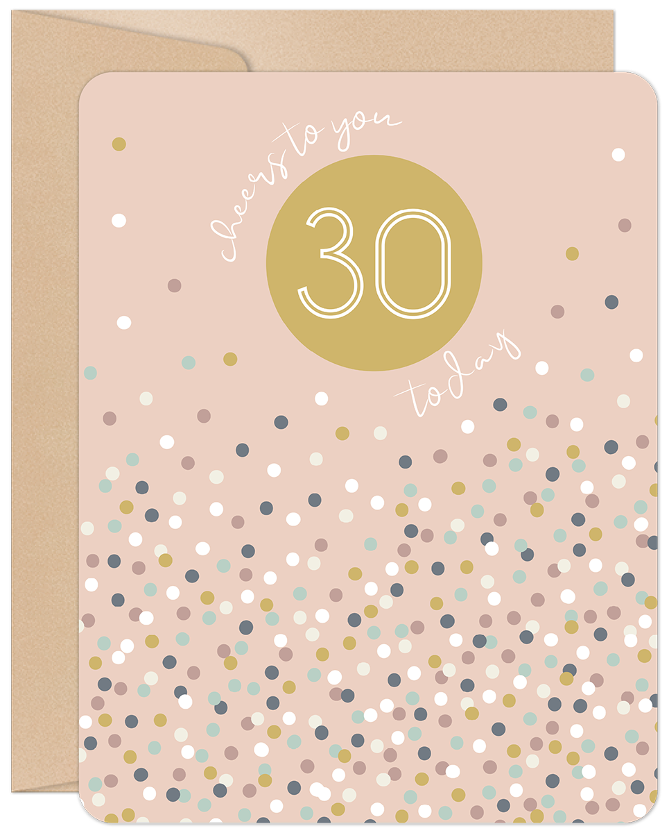 Cheers To 30 Birthday Card