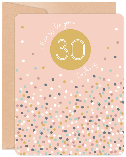 Cheers To 30 Birthday Card