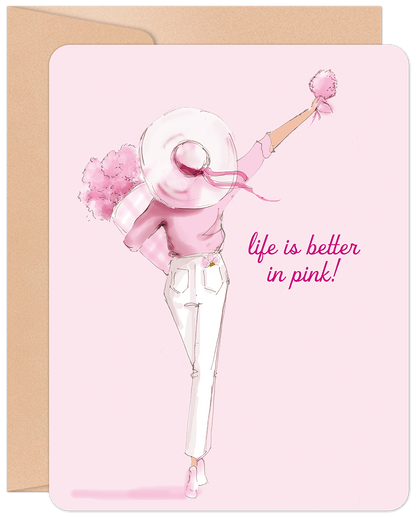 Better In Pink Friendship Card