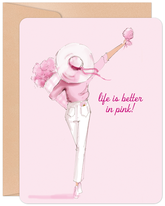 Better In Pink Friendship Card