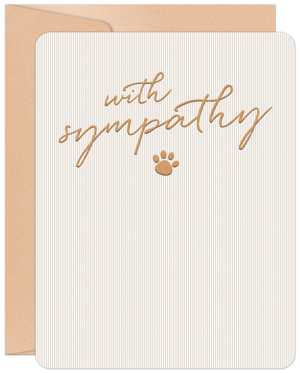 Paw Print Pet Sympathy Card