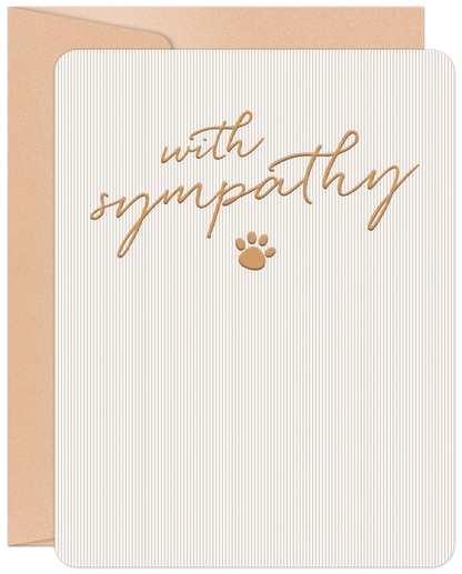 Paw Print Pet Sympathy Card
