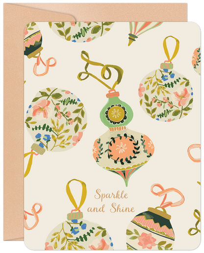 Vintage Sparkle Christmas Card