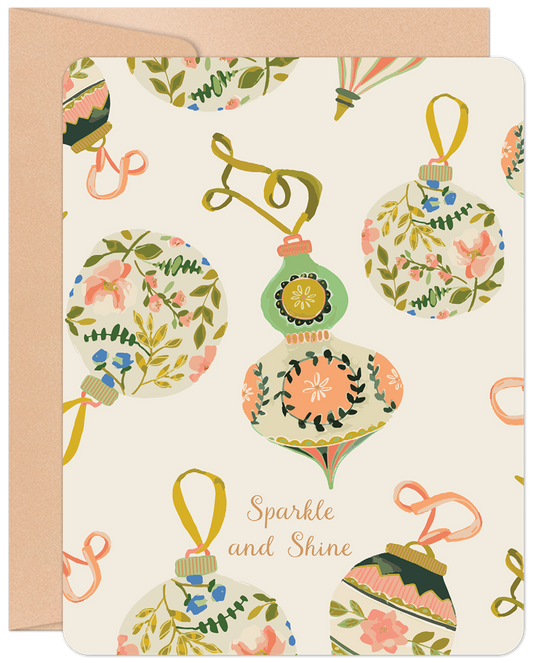 Vintage Sparkle Christmas Card