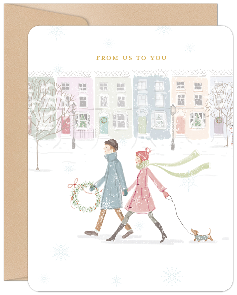 Vintage Sparkle Christmas Card