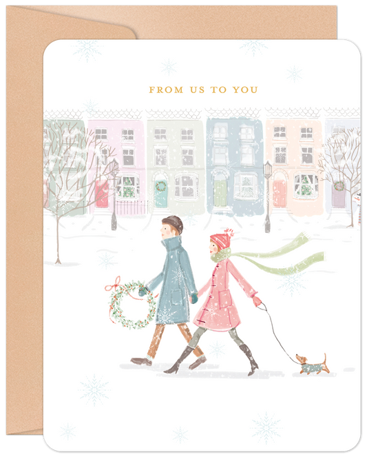 Vintage Sparkle Christmas Card