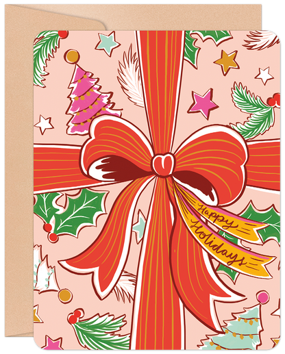 Giftwrapped Christmas Card