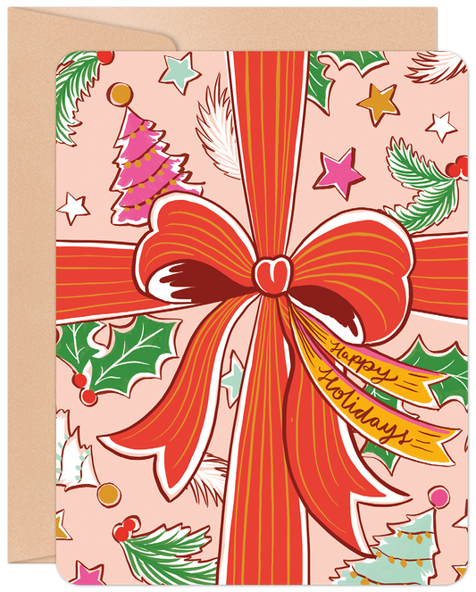 Giftwrapped Christmas Card