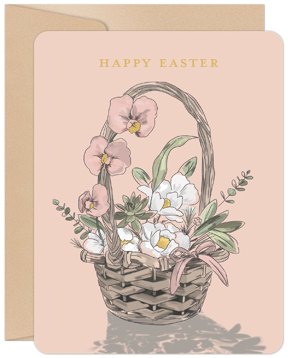 Flower Basket Easter Card