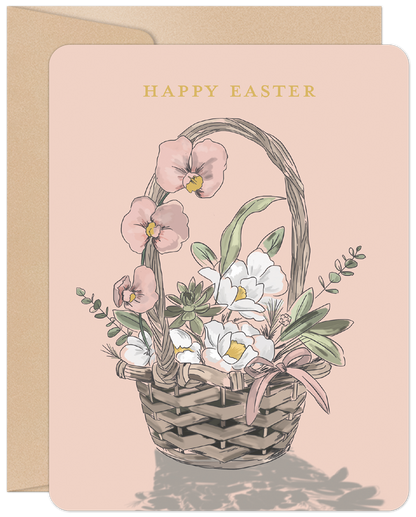 Flower Basket Easter Card