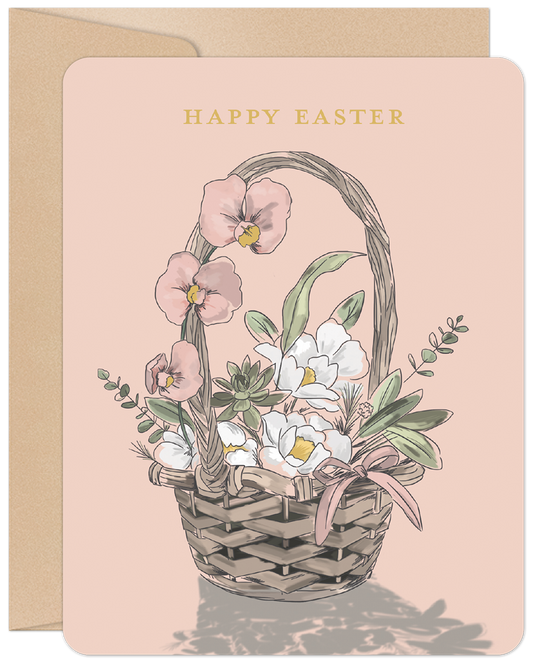 Flower Basket Easter Card