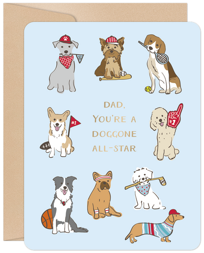 You're a Doggone All-Star Father's Day Card