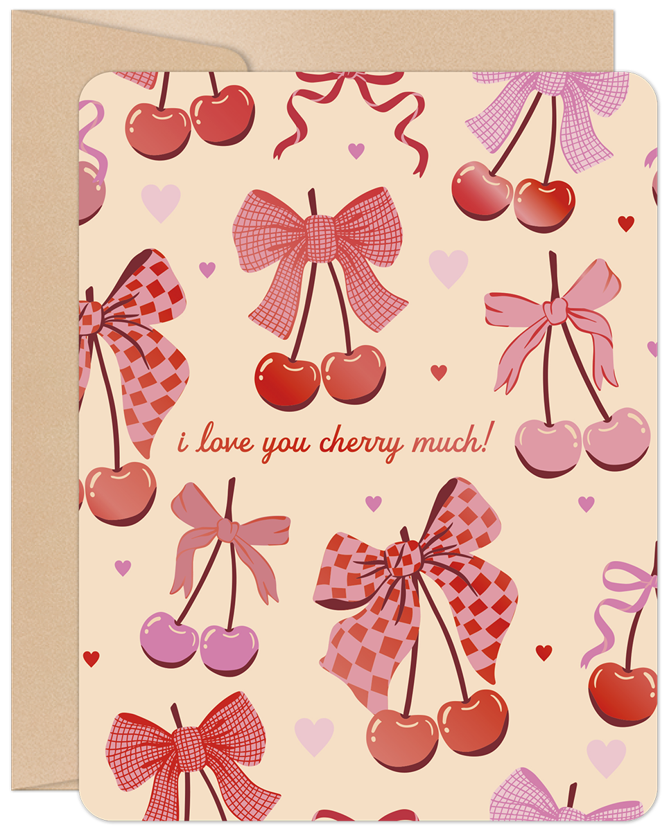 I Love You Cherry Much Valentine's Day Card