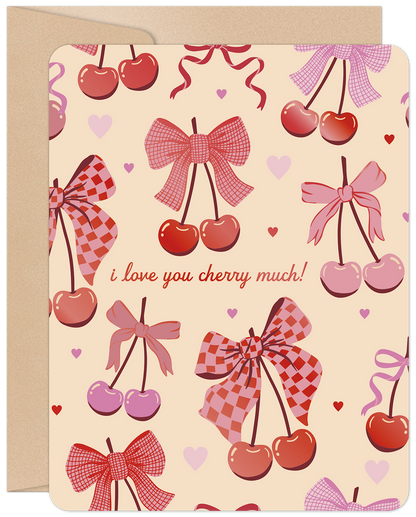 I Love You Cherry Much Valentine's Day Card