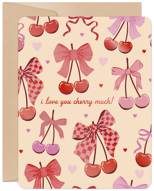 I Love You Cherry Much Valentine's Day Card