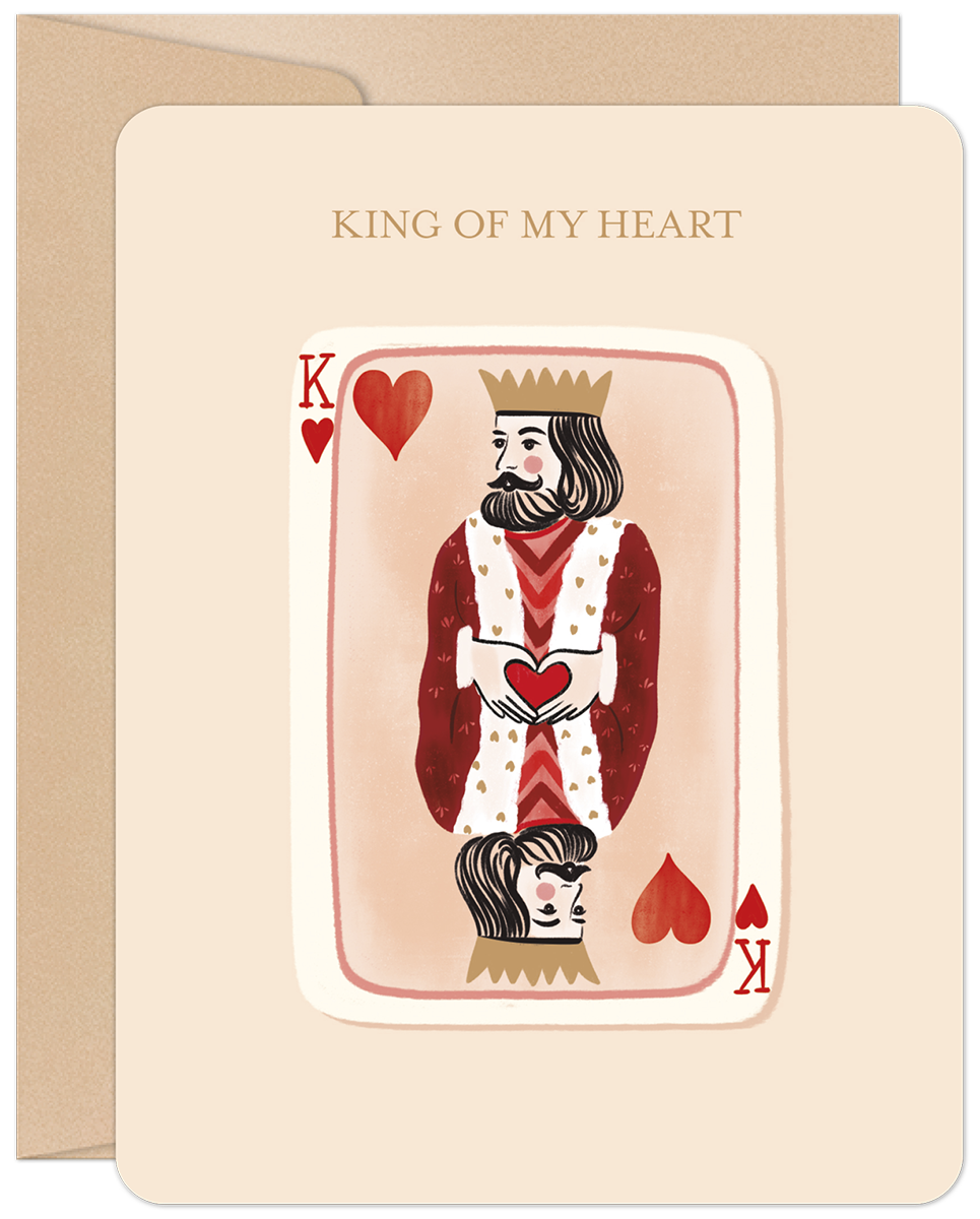 King Of My Heart Valentine's Day Card