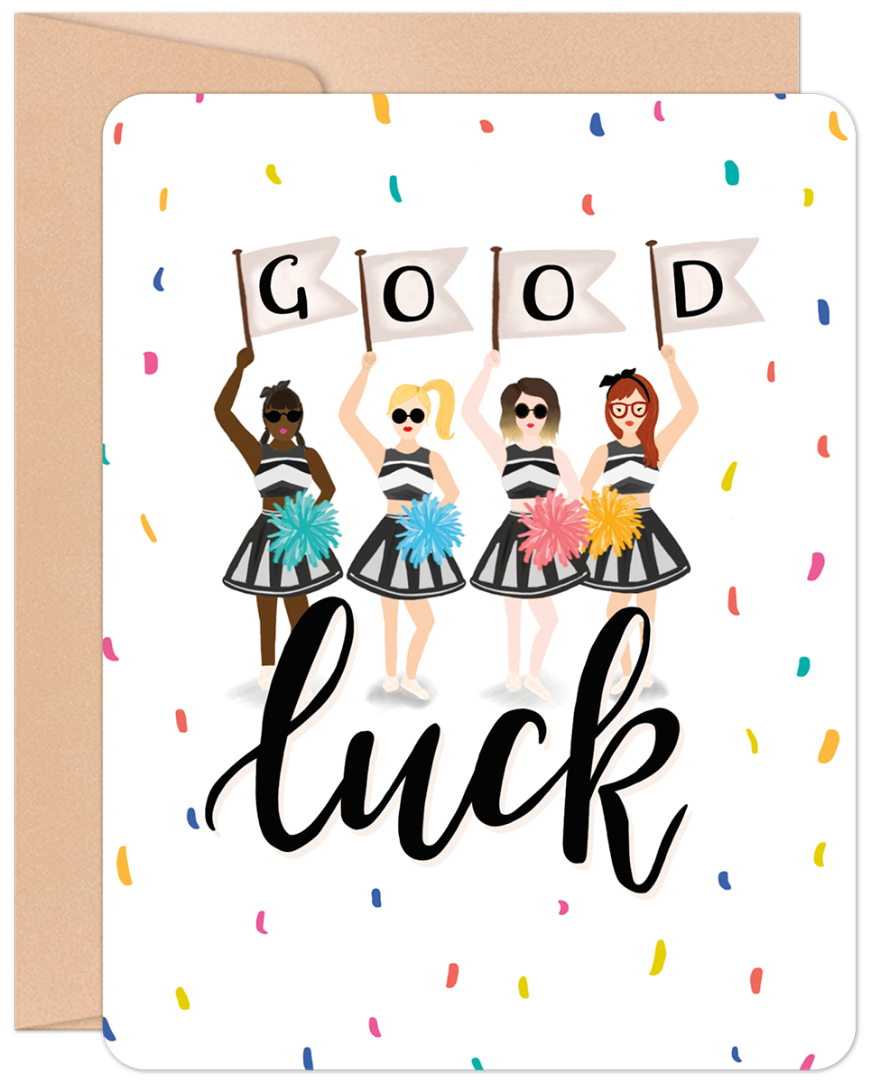 Cheering You On All The Way! Good Luck Card